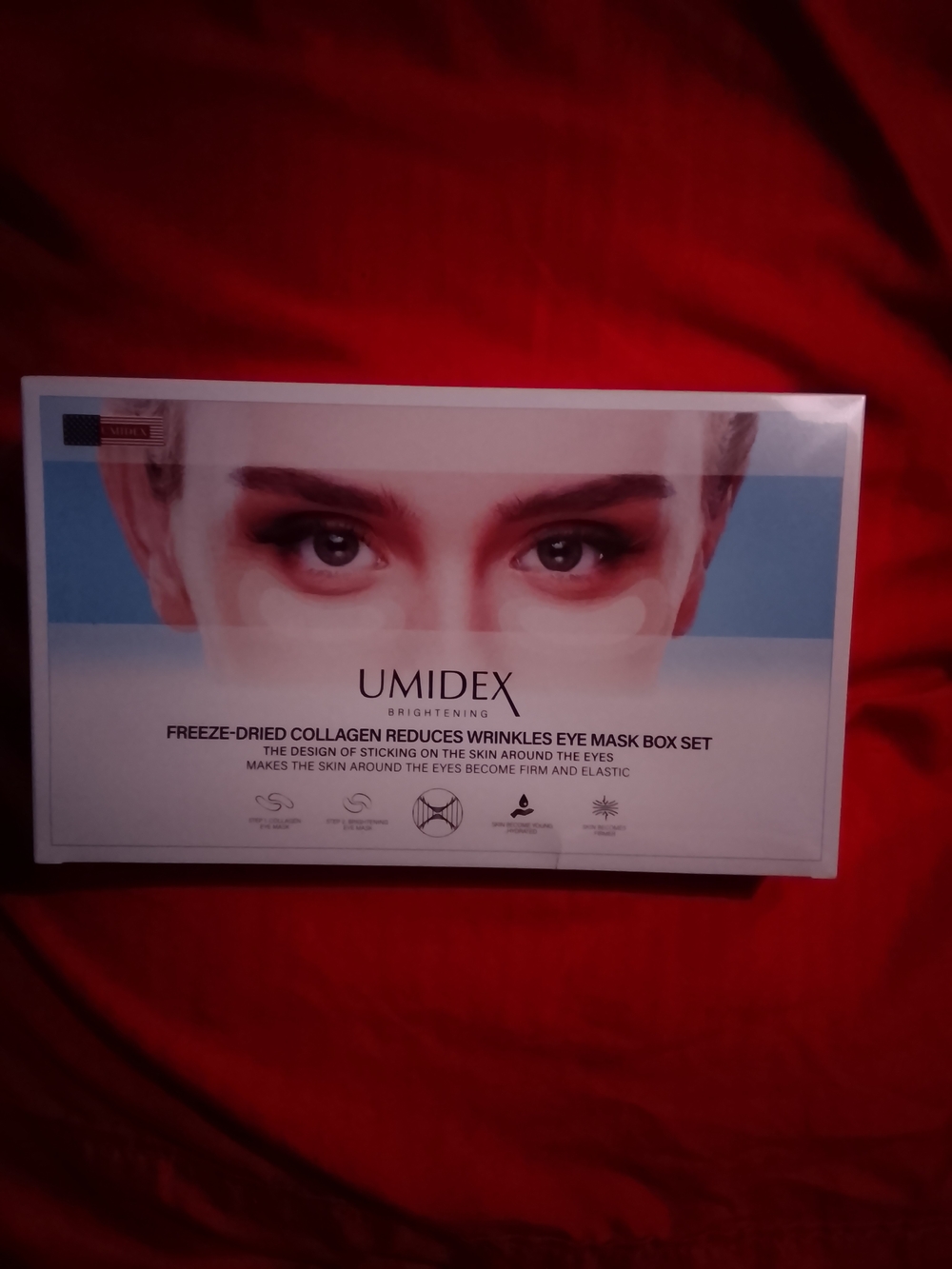 UMIDEX Brightening Freeze-Dried Collagen Reduces Wrinkles Eye Mask Box Set.